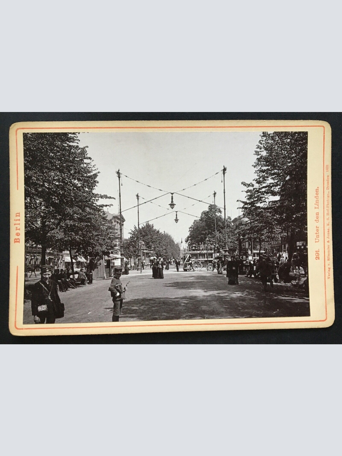 Foto Berlin Unter den Linden Kutsche Straße Deutschland ca.10,7x16,6cm 400923 TH