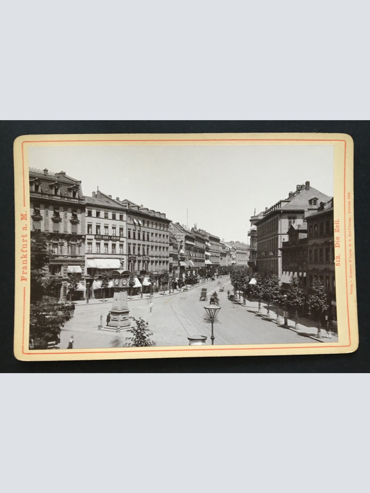 Foto Frankfurt am Main Die Zeil Uhr Platz Deutschland ca.10,7x16,5cm 400922 TH