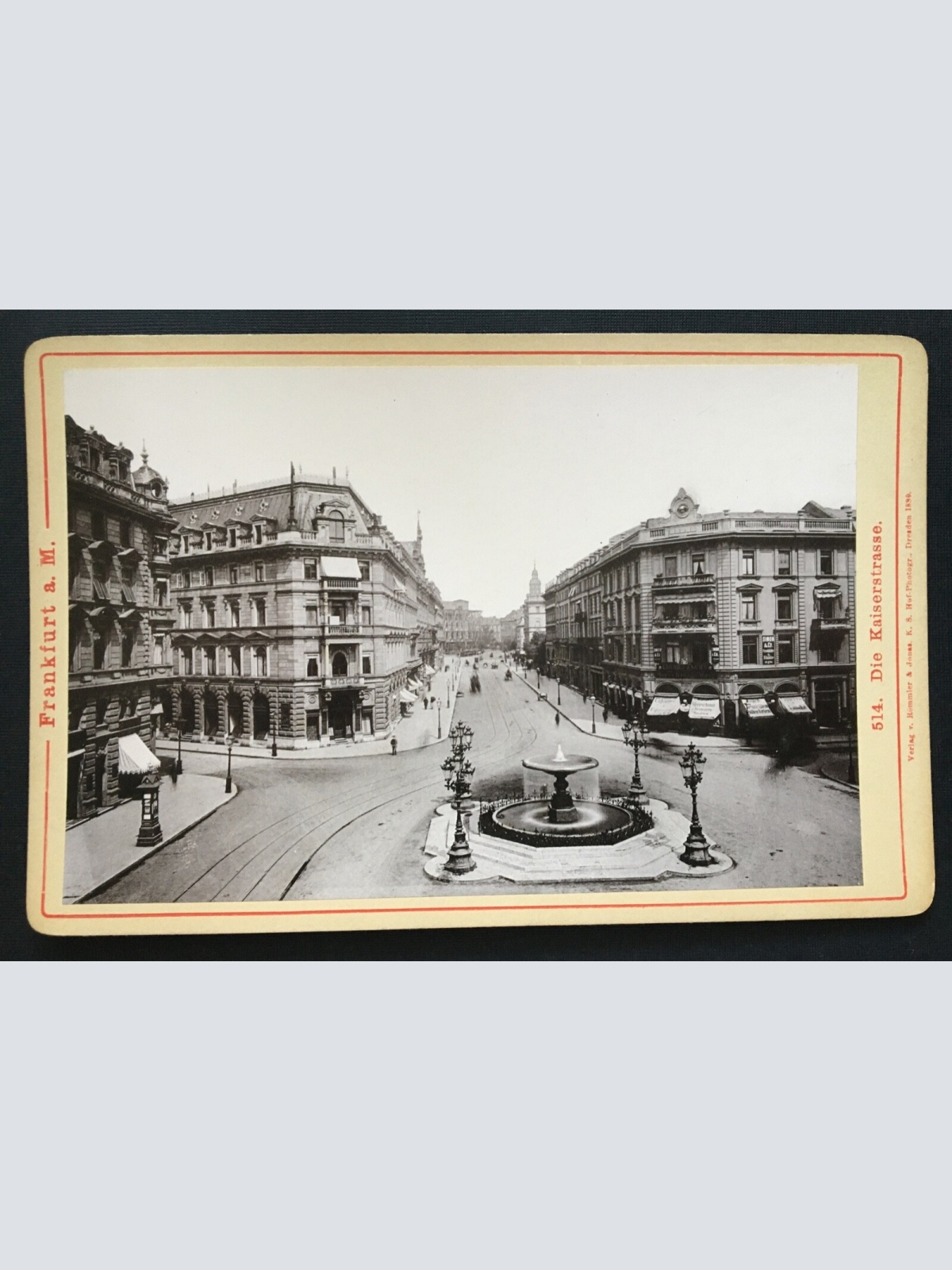 Foto Frankfurt Main Kaiserstrasse Brunnen Deutschland ca.10,8x16,6cm 400921 TH