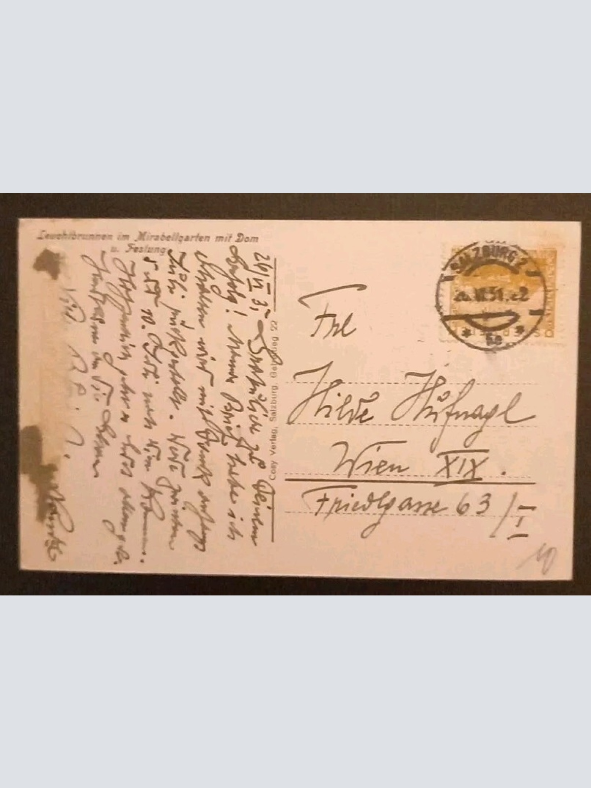 Salzburg Mirabellgarten Mit Dom Und Festung 600696A gr K