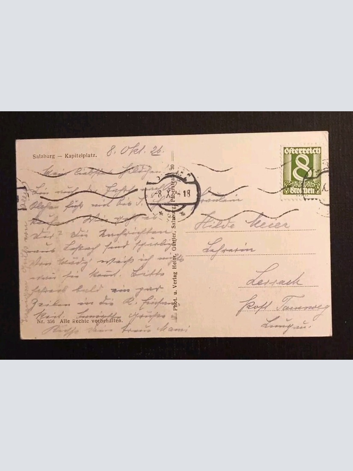 Salzburg Kapitelplatz Festung 600204A gr K