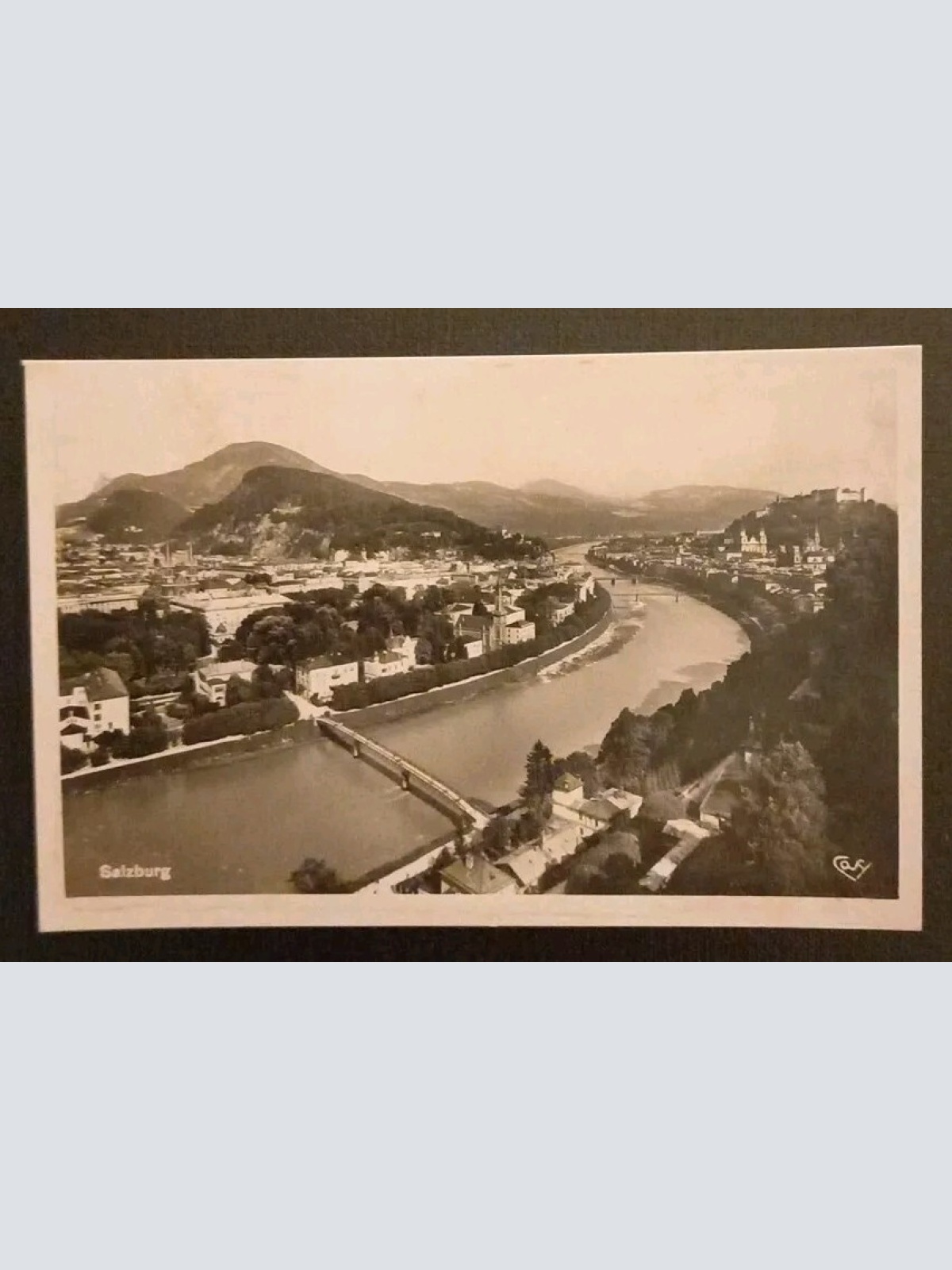 Salzburg Salzach Mit Beiden Stadtteilen 600702A gr K