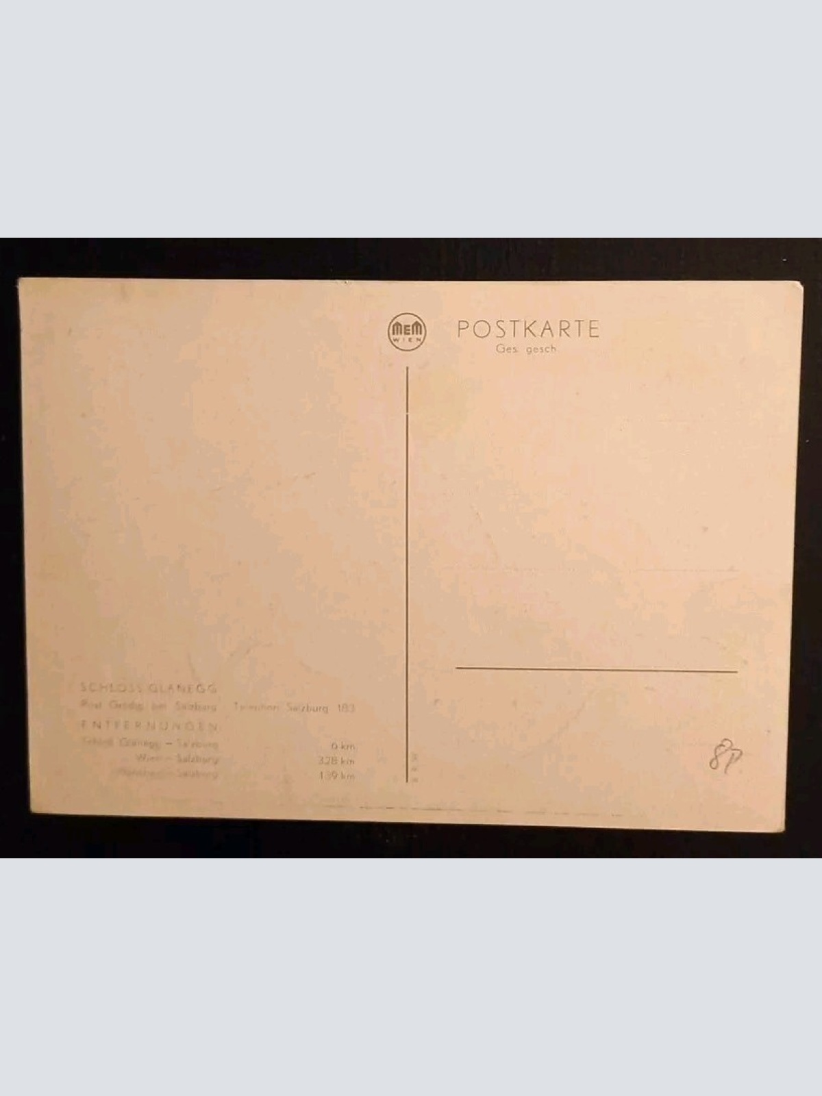 Salzburg Schlss Glanegg 600657A gr K