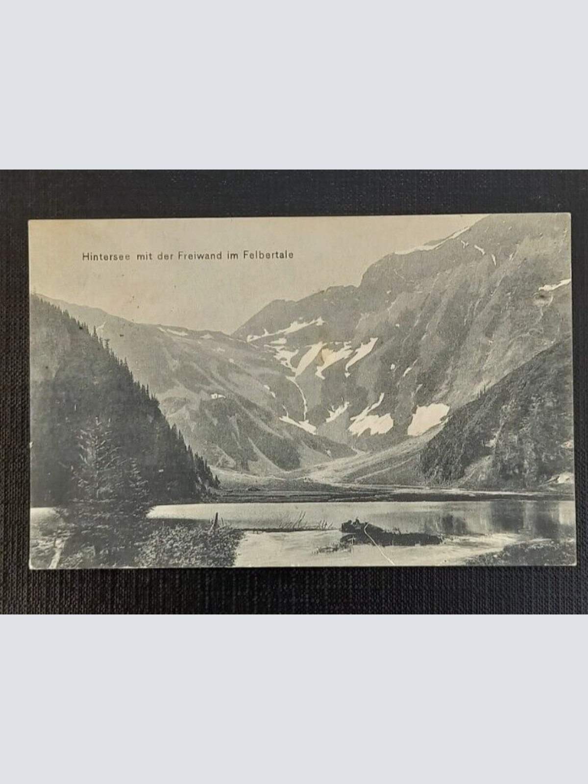 Salzburg Hintersee mit der Freiwand im Felbertale  600774A gr