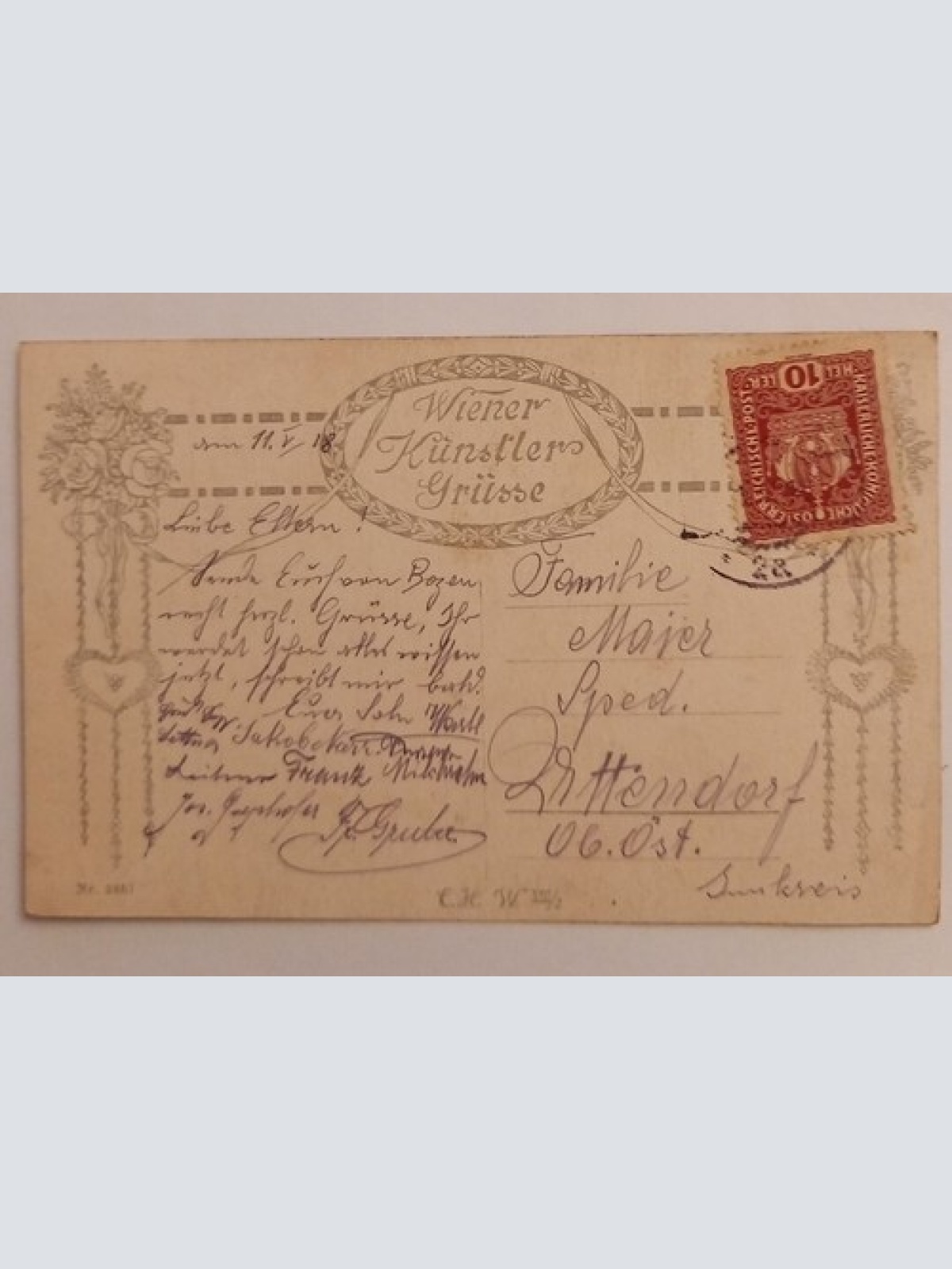 Künstlerkarte Schwerennöter Franz Wiesenthal 500091A gr D