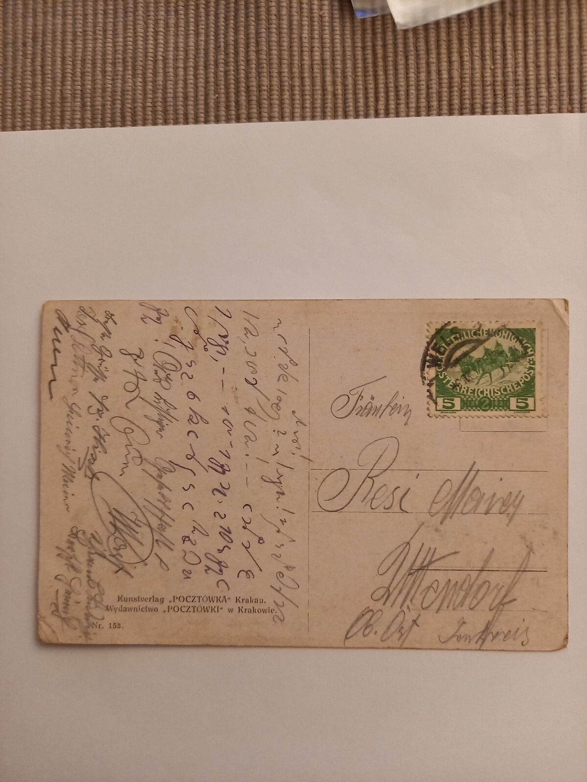 Künstlerkarte Der letzte Kuss 500088A gr D