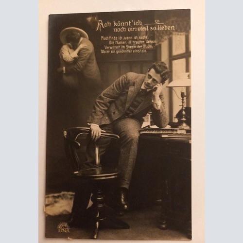 Spruch Karte Liebe Romantik Ach könnt ich noch einmal so lieben 500092A gr D