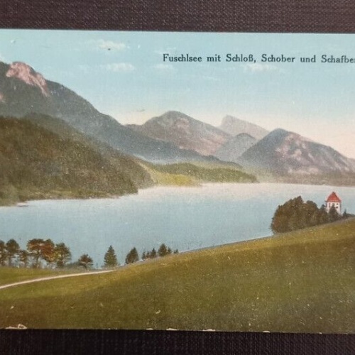 Salzburg Fuschlsee mit Schloss Schober Schafberg 600748A gr