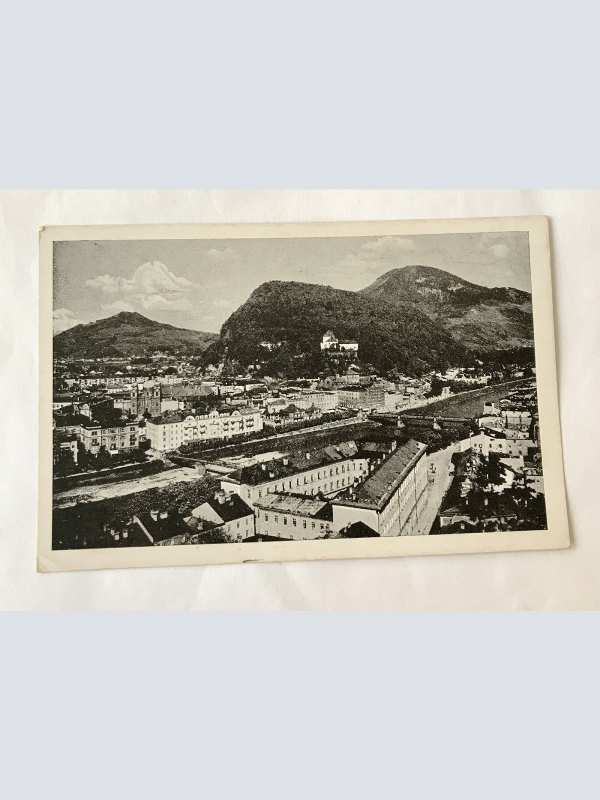 AK, Salzburg, Imberg, Gaisberg, Salzach, Stadtansicht (110283 BW)