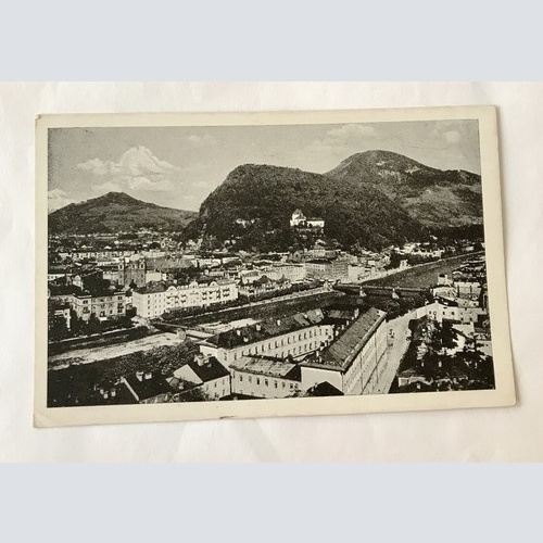 AK, Salzburg, Imberg, Gaisberg, Salzach, Stadtansicht (110283 BW)