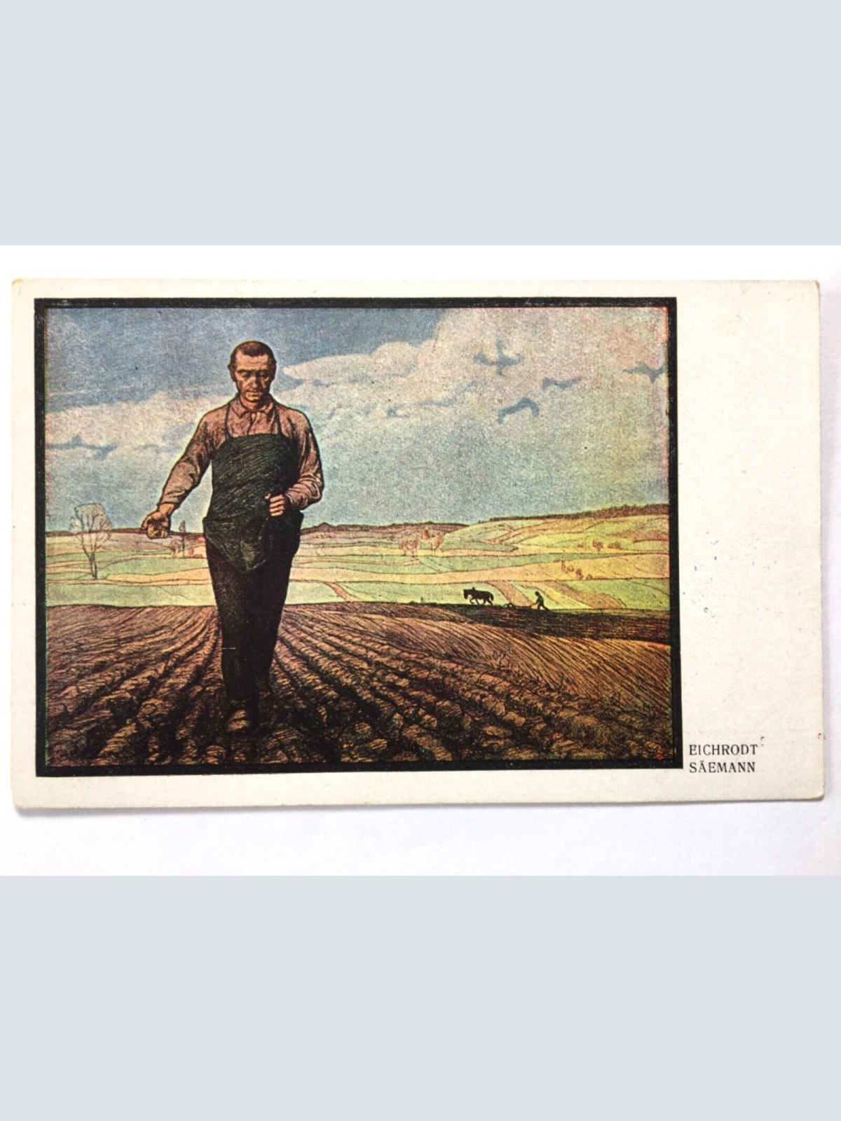 Saemann (H. Eichrodt) Arbeiter am Feld - Künstlerkarte 110049 TH