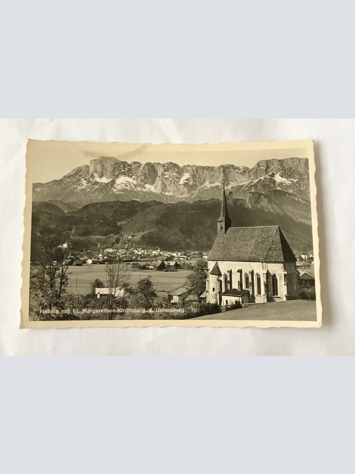 AK, Hallein, Salzburg, Untersberg, Kirche (110253 BW)