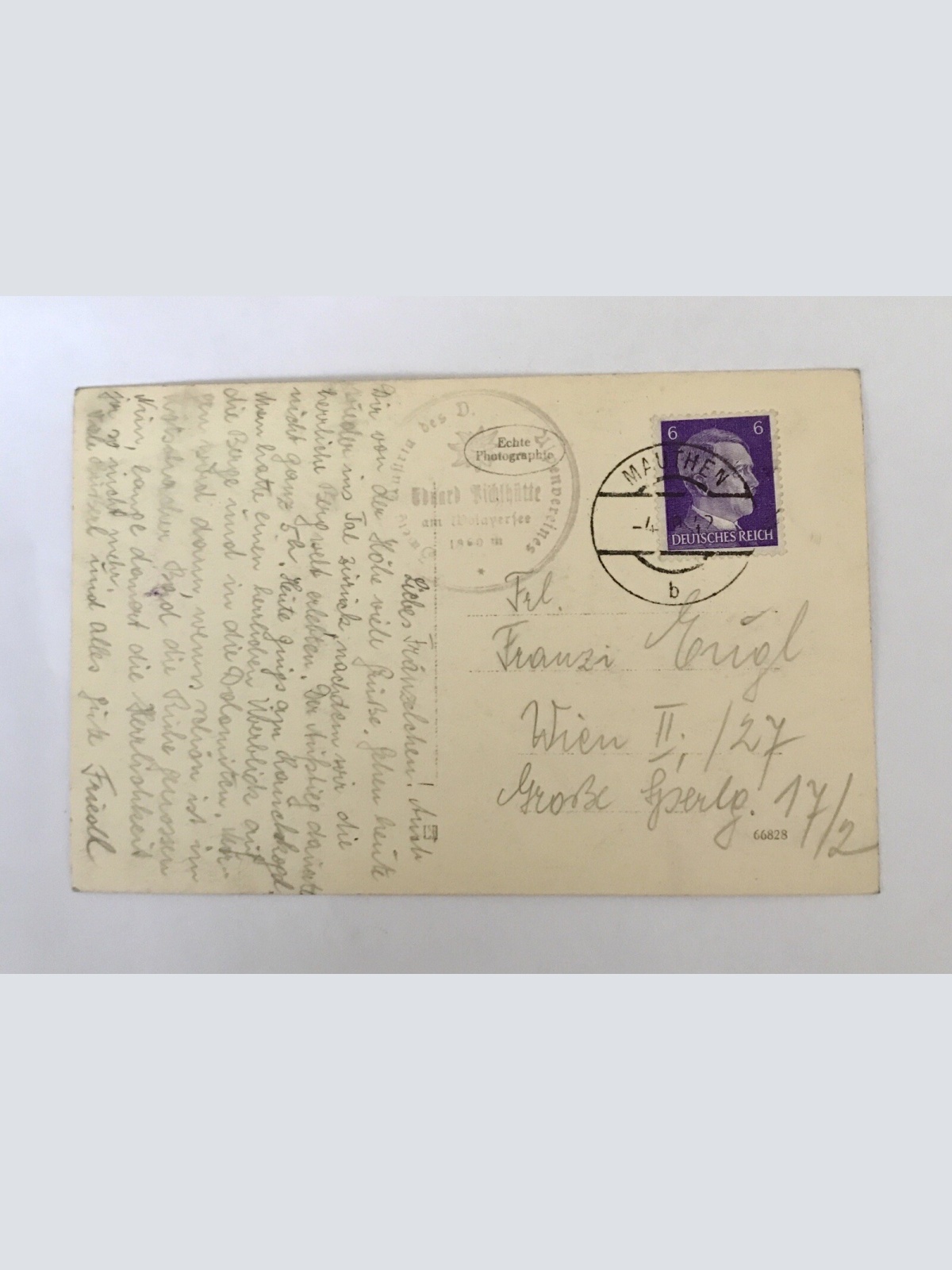 AK, Eduard Bichlhütte, Gebirge, Thiersee, Bayern (110290 BW)