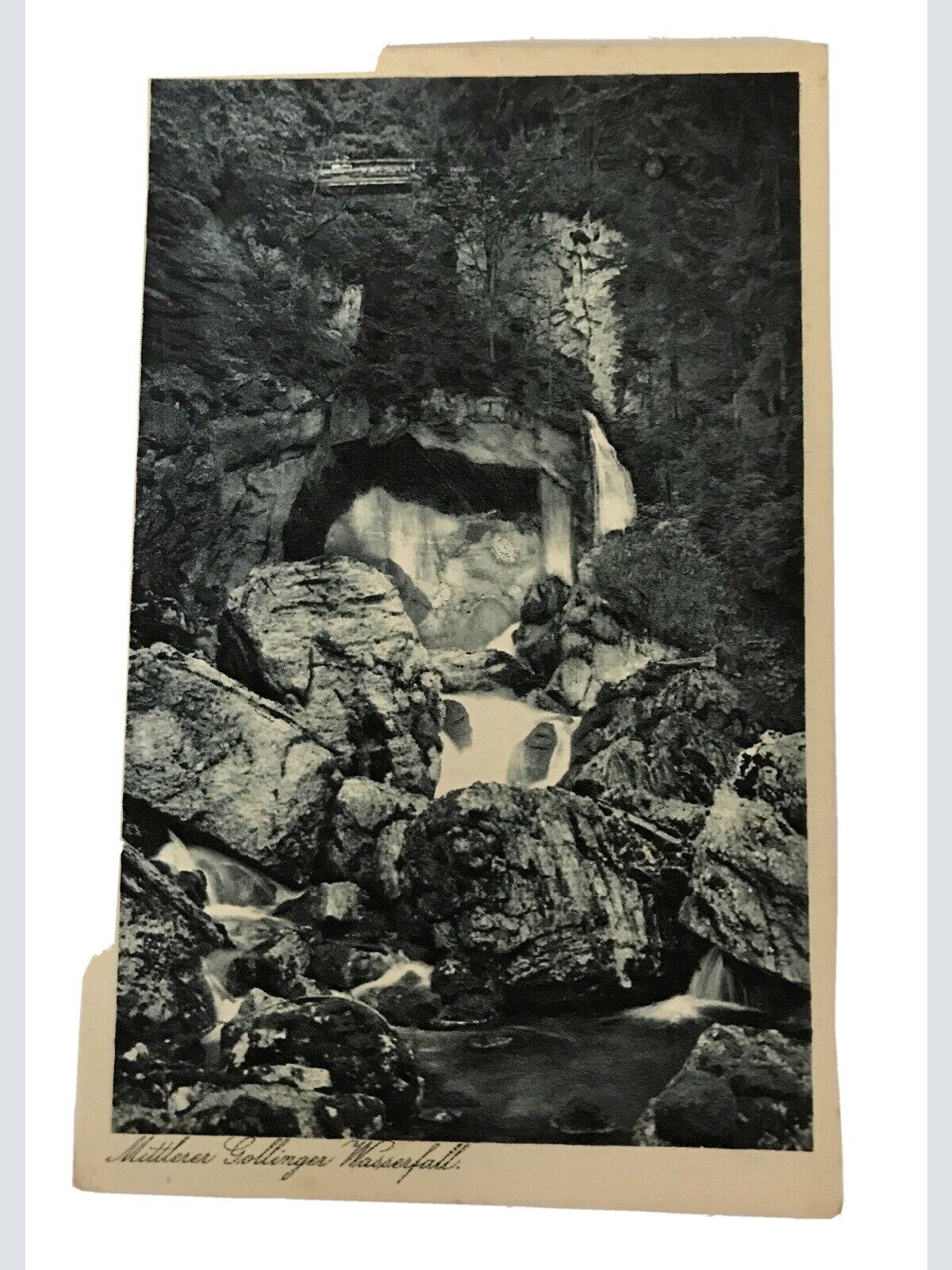 AK, Salzburg, Gollinger Wasserfall, Landschaft (110256 BW)
