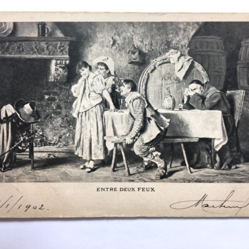 Entre Deux Feux - Zwischen zwei Feuern - Künstlerkarte 110077 TH