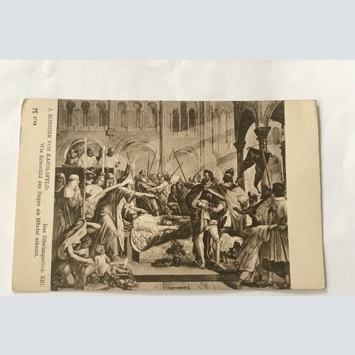 Nibelungenlied, „wie Kriemhield den Hagen als Mörder erkennt“ Schnorr (20040 Bw)