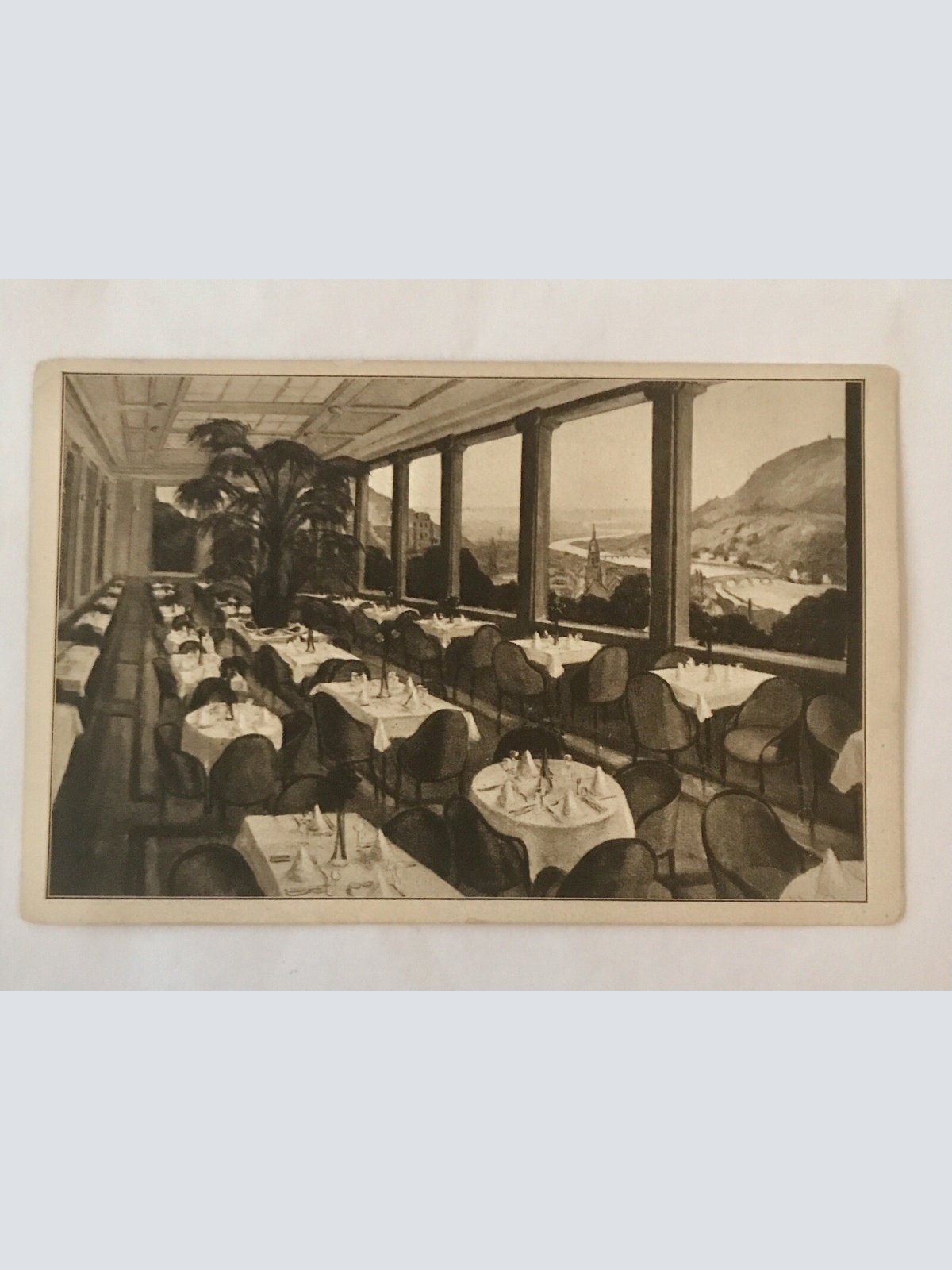 AK, Schloss Hotel Heidelberg, Restaurant mit Aussicht (200009 BW)