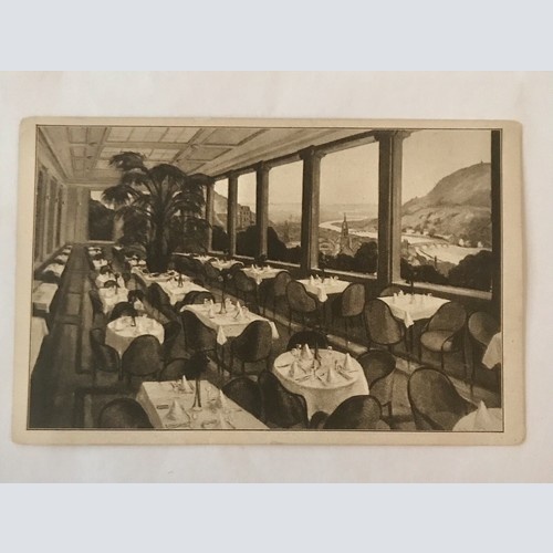 AK, Schloss Hotel Heidelberg, Restaurant mit Aussicht (200009 BW)
