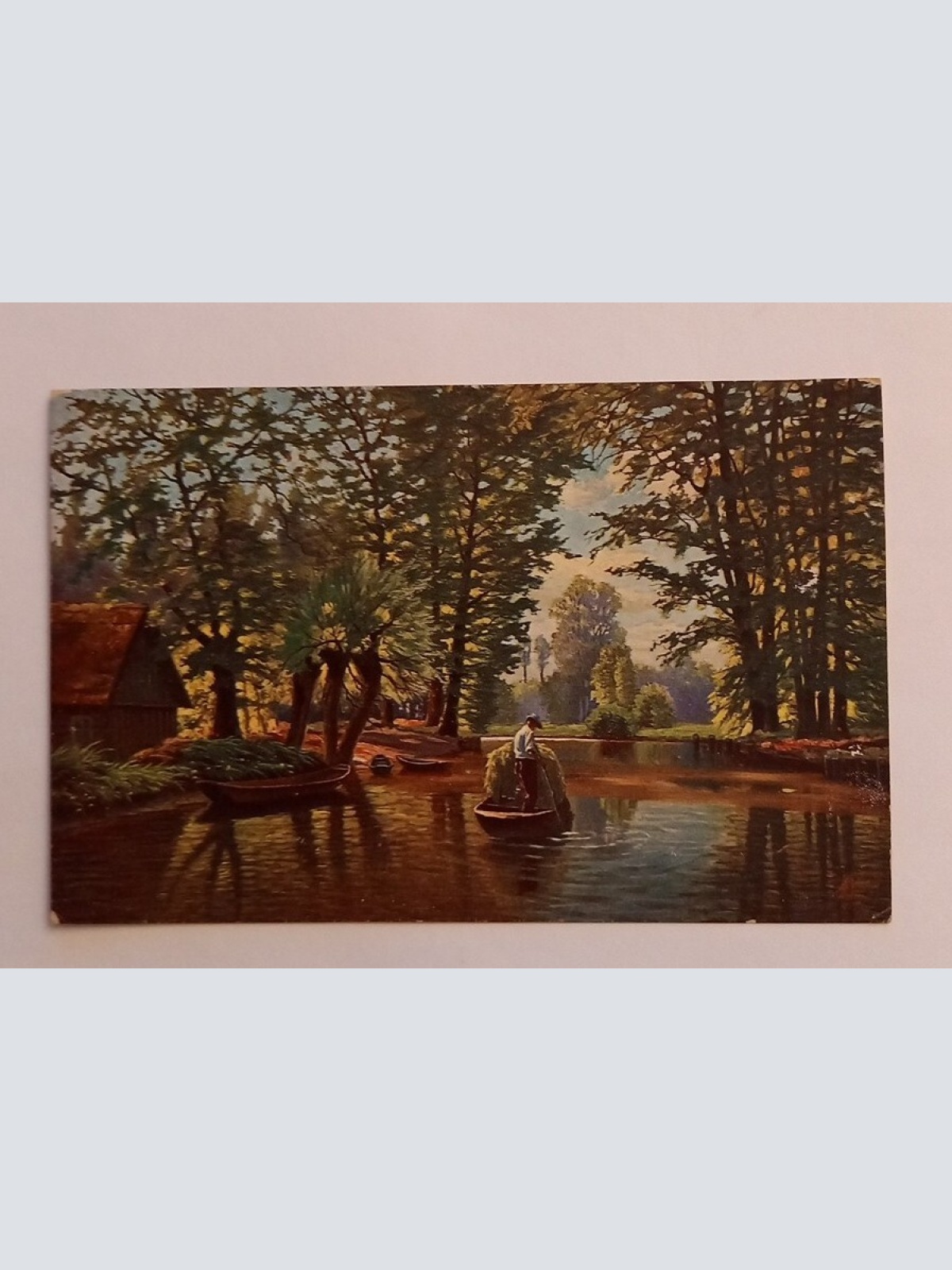 Im Spreewald Fischer im Boot Brandenburg 600628A gr D