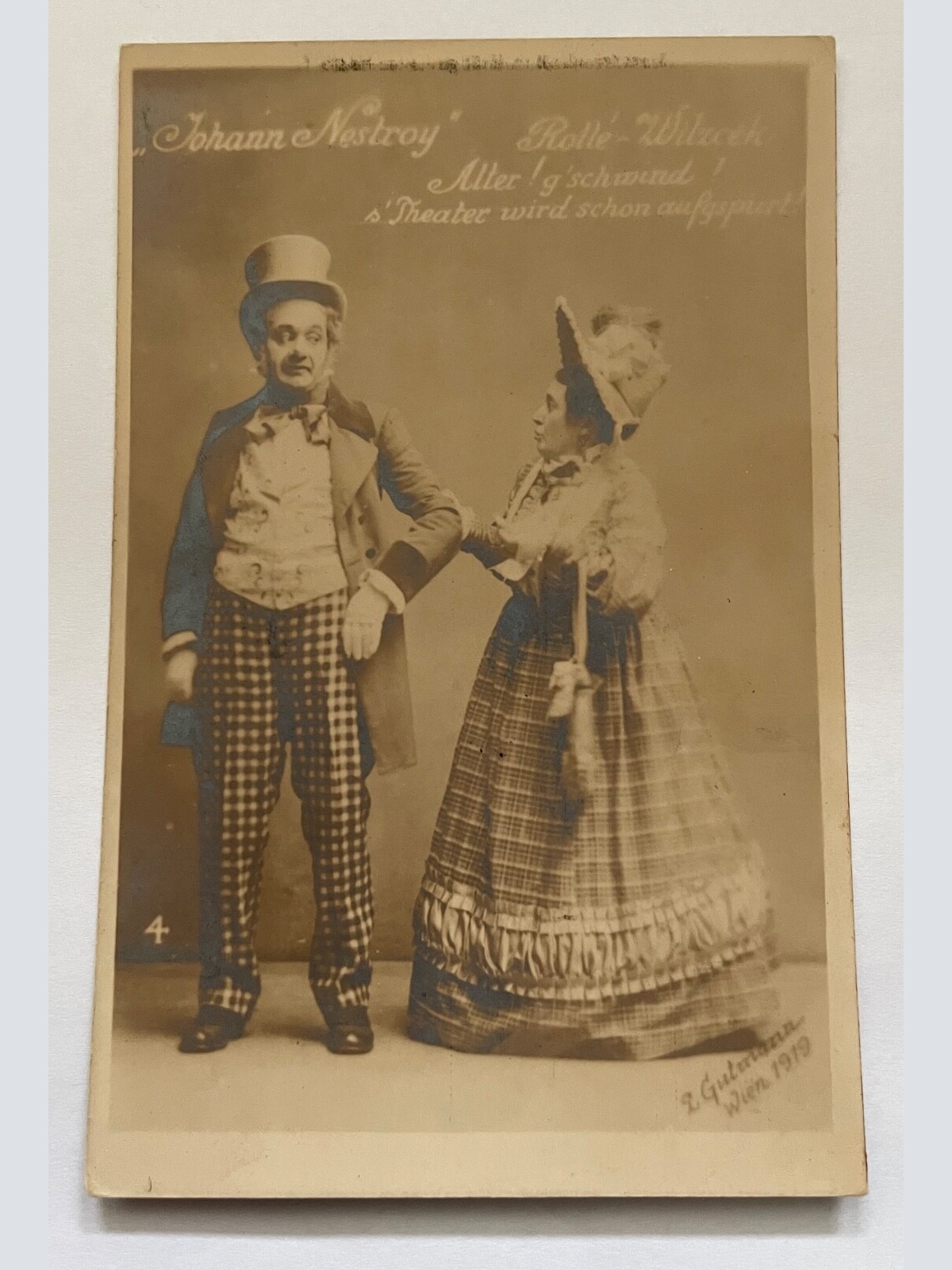 Johann Nestroy Theater Rolle Wilzceck Wien 1919 Österreich 650123 K TH