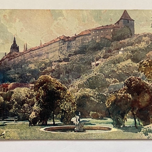 Prag Praha Prager Burg Hradčany Park Brunnen Gebäude Tschechien 20067 K TH