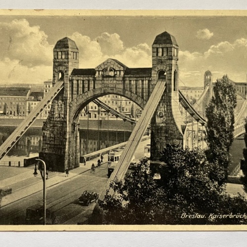 Breslau Wrocław Kaiserbrücke Stadt Niederschlesien Polen 402210 K TH