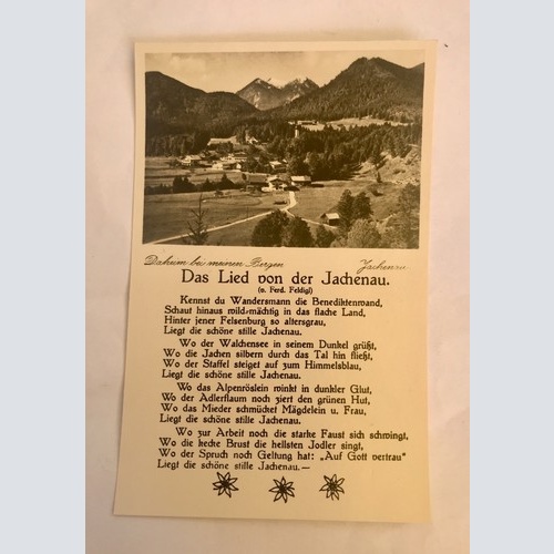 AK, Lied von der Jachenau, Daheim bei meinen Bergen (110225 BW)