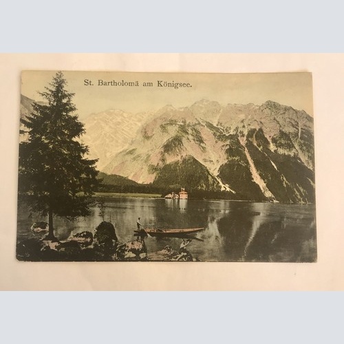 AK, St. Bartholomä, Königssee, Berchtesgaden, Bayern (110220 BW)