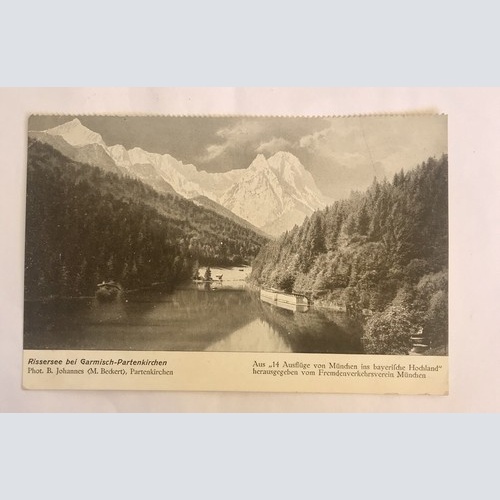AK, Rissersee, Garmisch Partenkirchen, Bayrische Hochland (110221 BW)