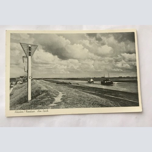 AK, Husum, Nordsee, Am Deich, Schleswig Holstein (110260 BW)