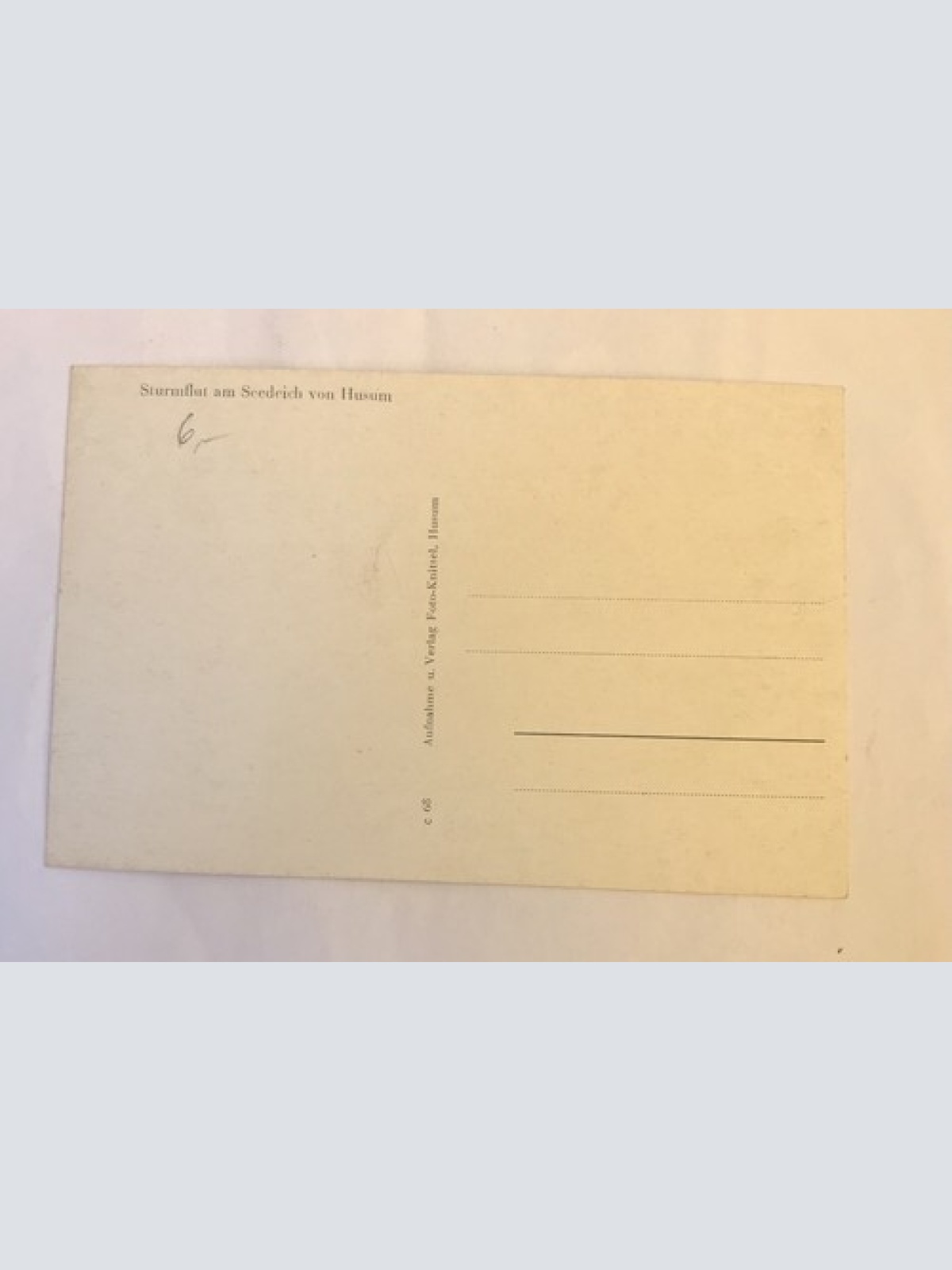 AK, Husum, Nordsee, Sturmflut, (110235 BW)