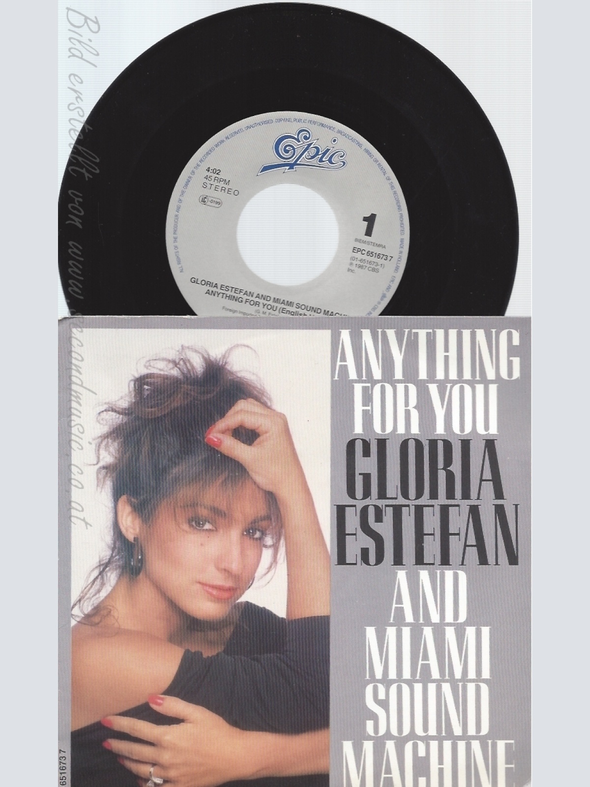 7" GLORIA ESTEFAN-- ANYTHING FOR YOU
