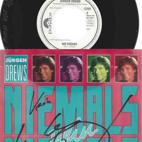 7" JÜRGEN DREWS-- NIEMALS