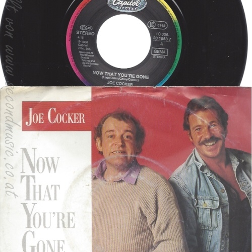7" JOE COCKER-- NOW THAT YOURE GONE