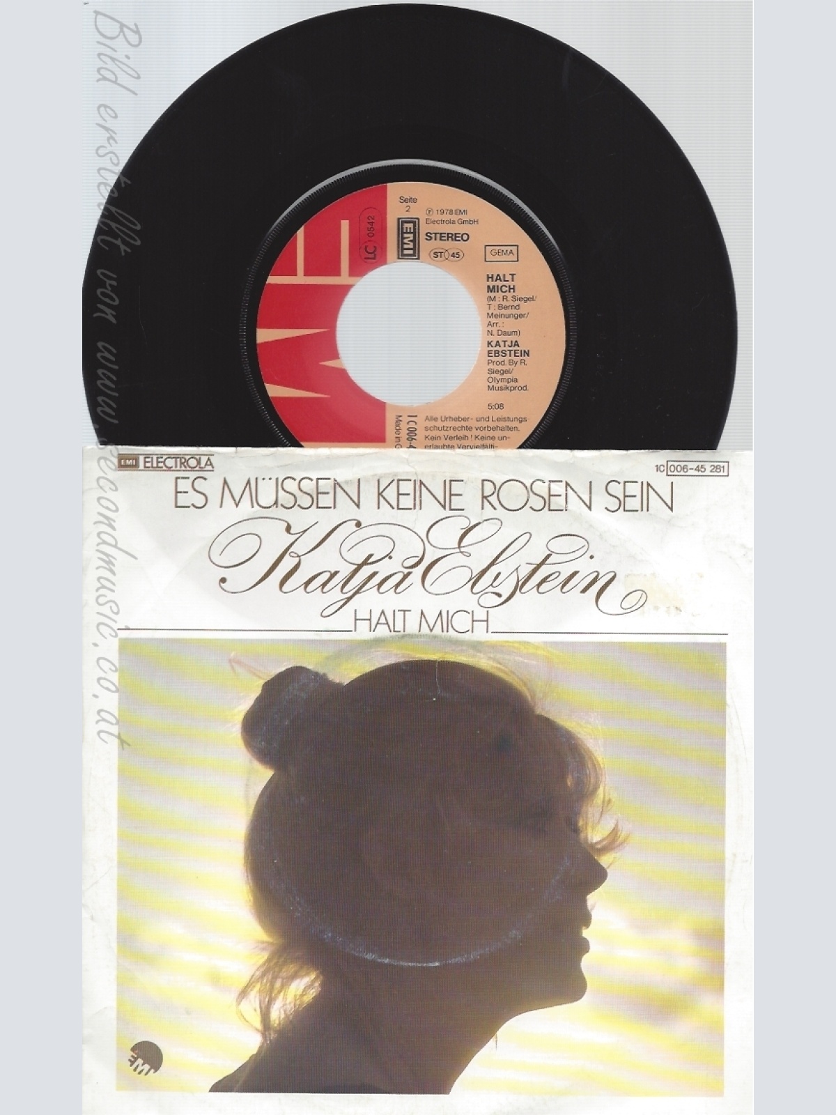 7" KATJA EBSTEIN-- ES MÜSSEN KEINE ROSEN SEIN