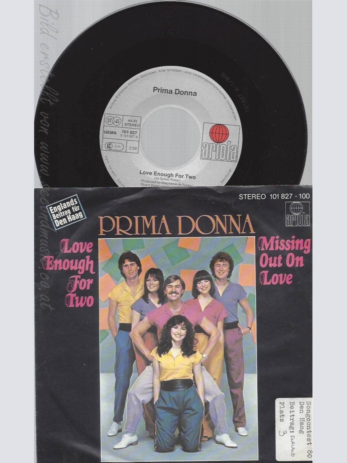 7" PRIMA DONNA -- LOVE ENOUGH FOR TWO