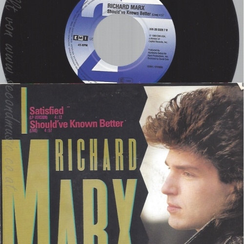 7" RICHARD MARX-- SATISFIED