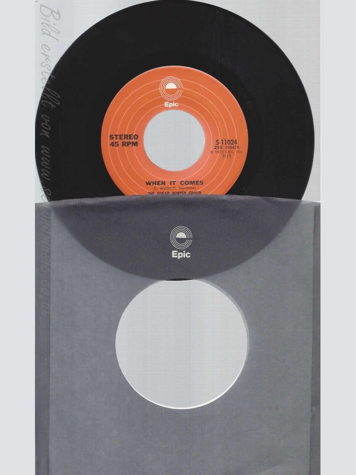 7" THE EDGAR WINTER GROUP-- WHEN IT COMES