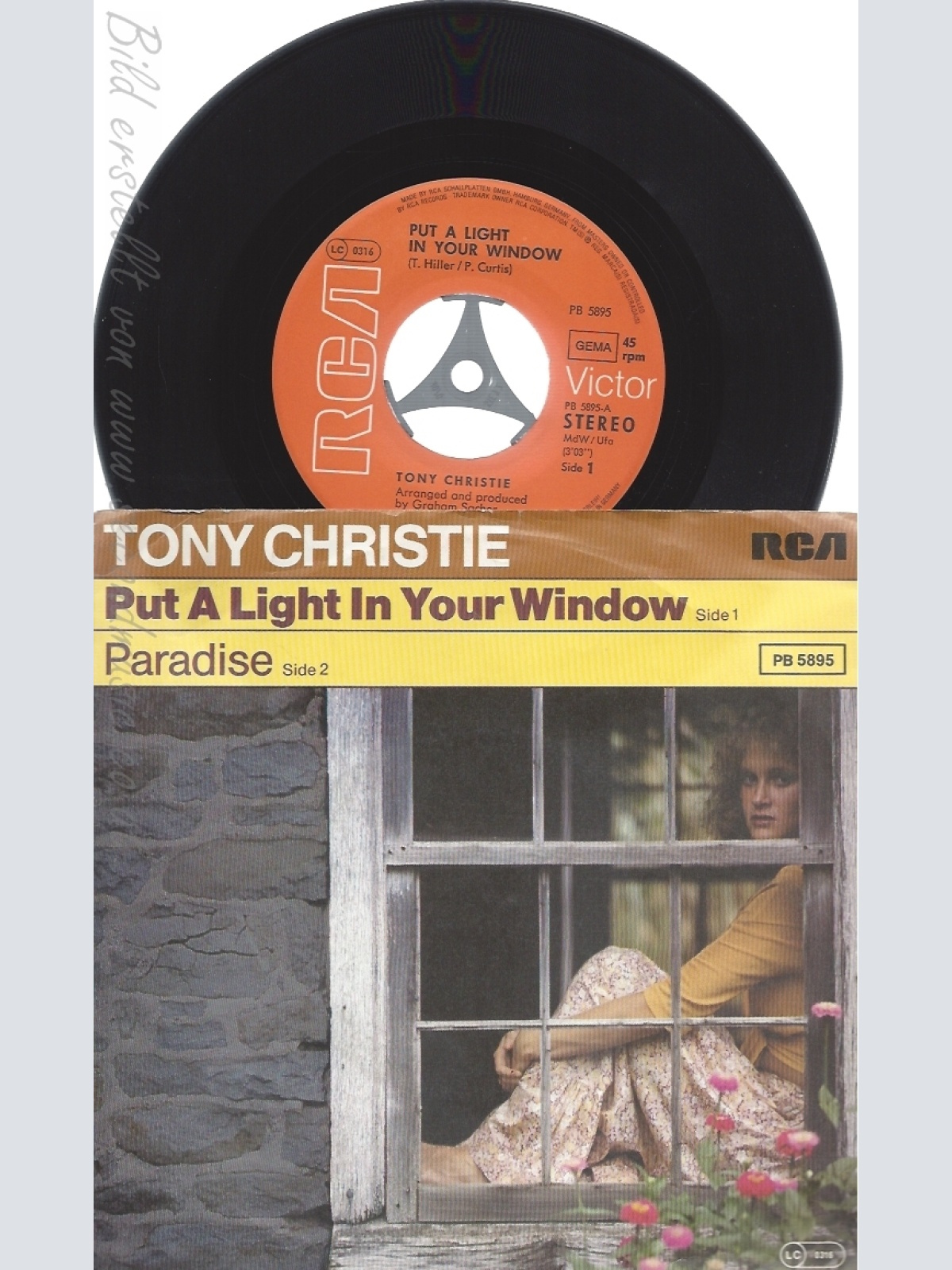 7" TONY CHRISTIE -- PUT A LIGHT IN YOUR WINDOW