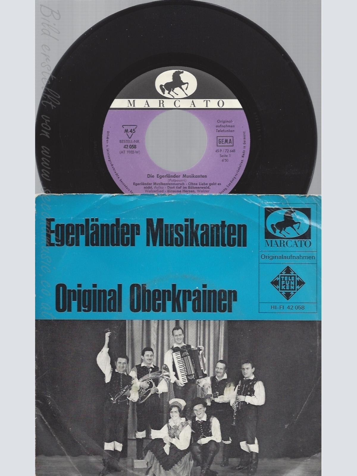 7" -EGERLÄNDER MUSIKANTEN --ORIGINAL OBERKRAINER AVSENIK