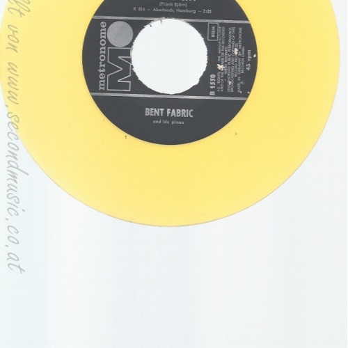 7" BENT FABRIC-- PIANO SERENADE- GELBES VINYL