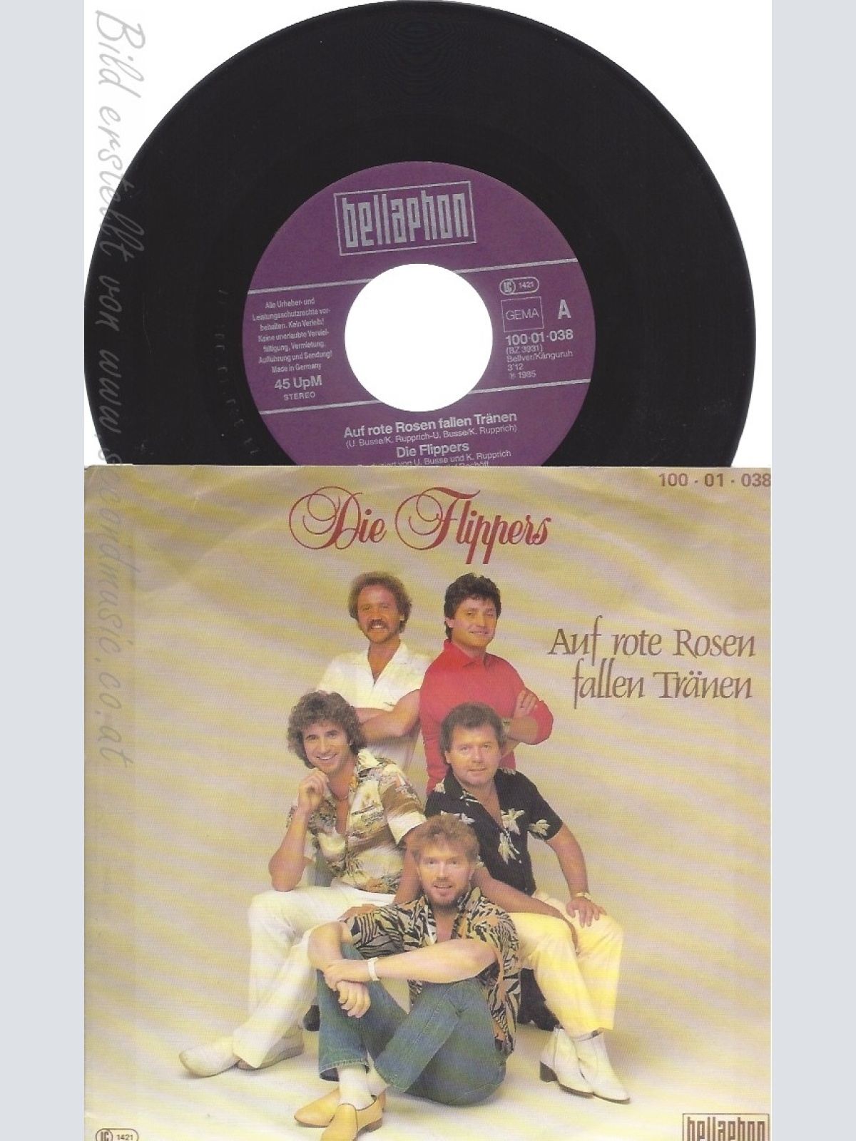 7" DIE FLIPPERS --AUF ROTE ROSEN FALLEN TRÄNEN