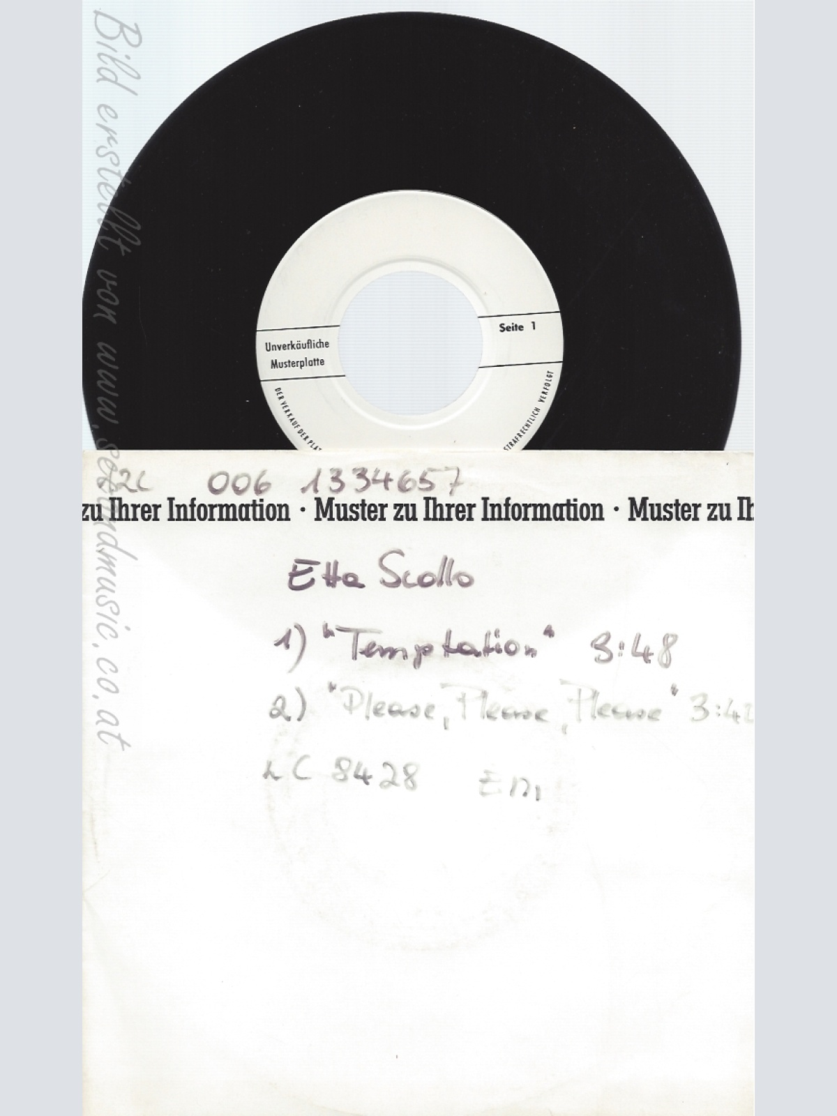 7" ETTA SCOLLO-- MUSTERPLATTE-- TEMPTATION