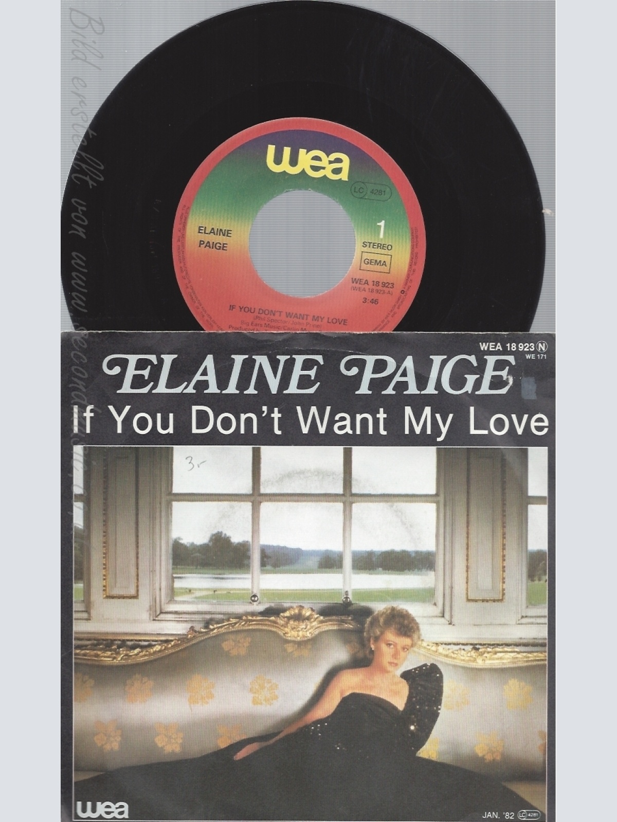7" ELAINE PAIGE-- IF YOU DONT WANT MY LOVE