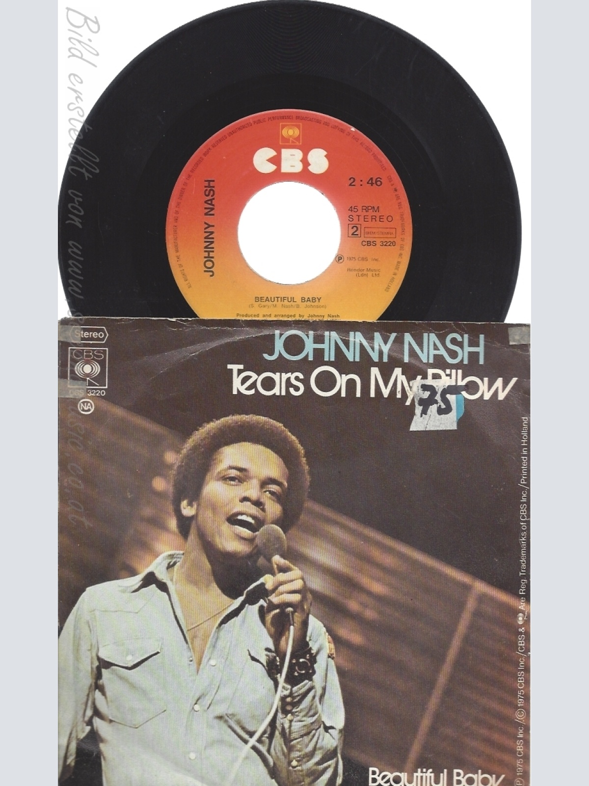 7" JOHNNY NASH-- TEARS ON MY PILLOW