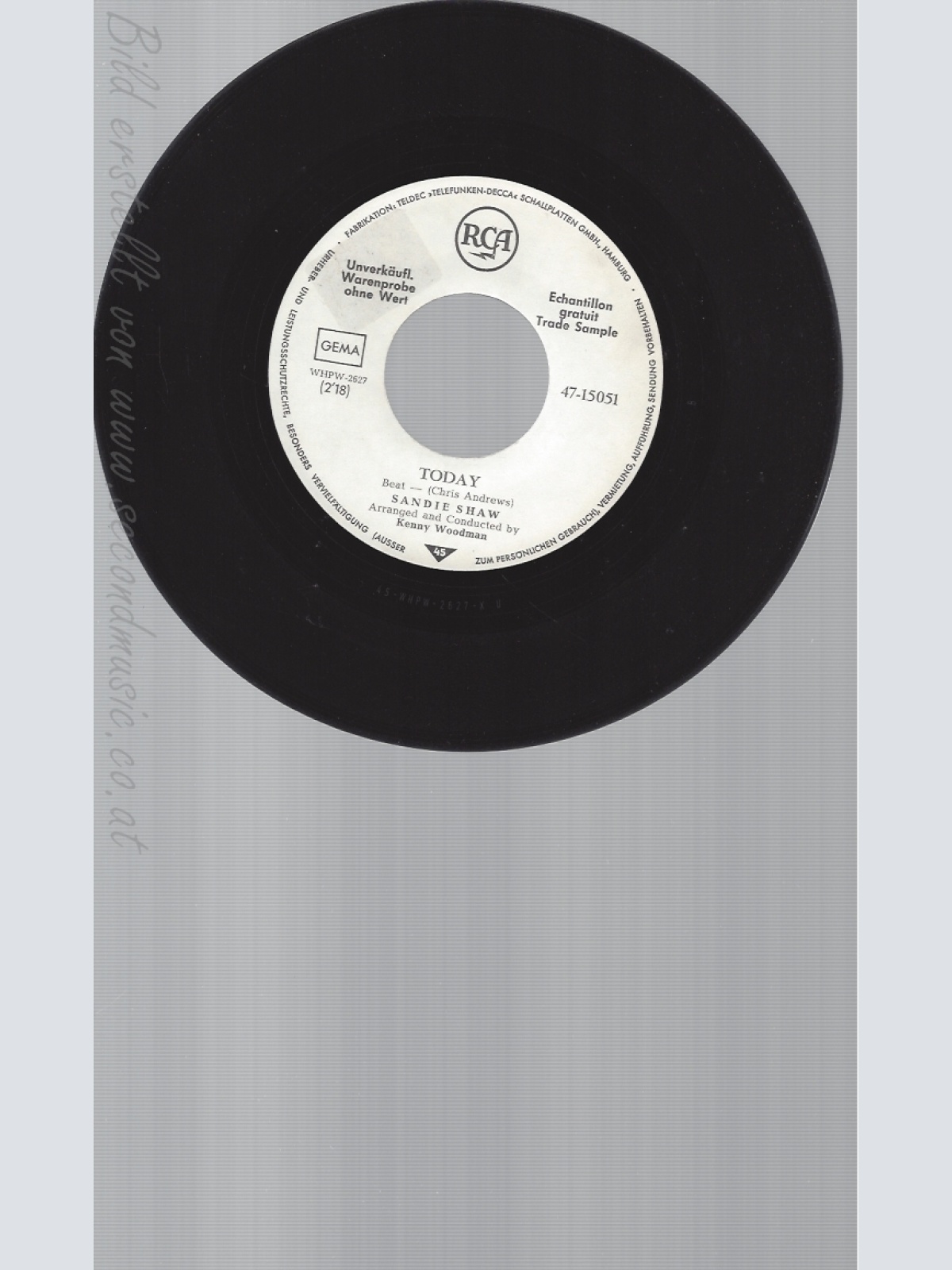 7" KENNY WOODMAN-- LONDON-- MUSTERPLATTE--SANDY SHAW