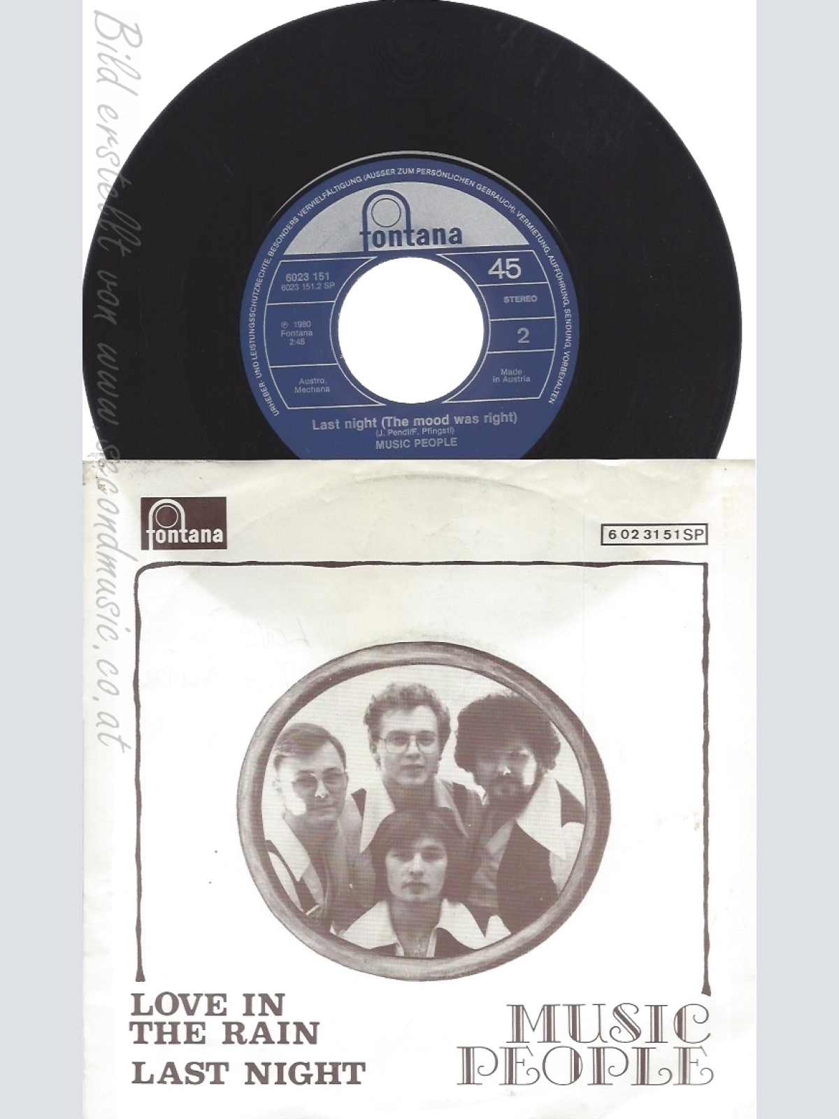 7" MUSIC PEOPLE--LOVE IN THE RAIN