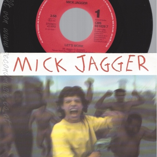 7" MICK JAGGER -- LETS WORK