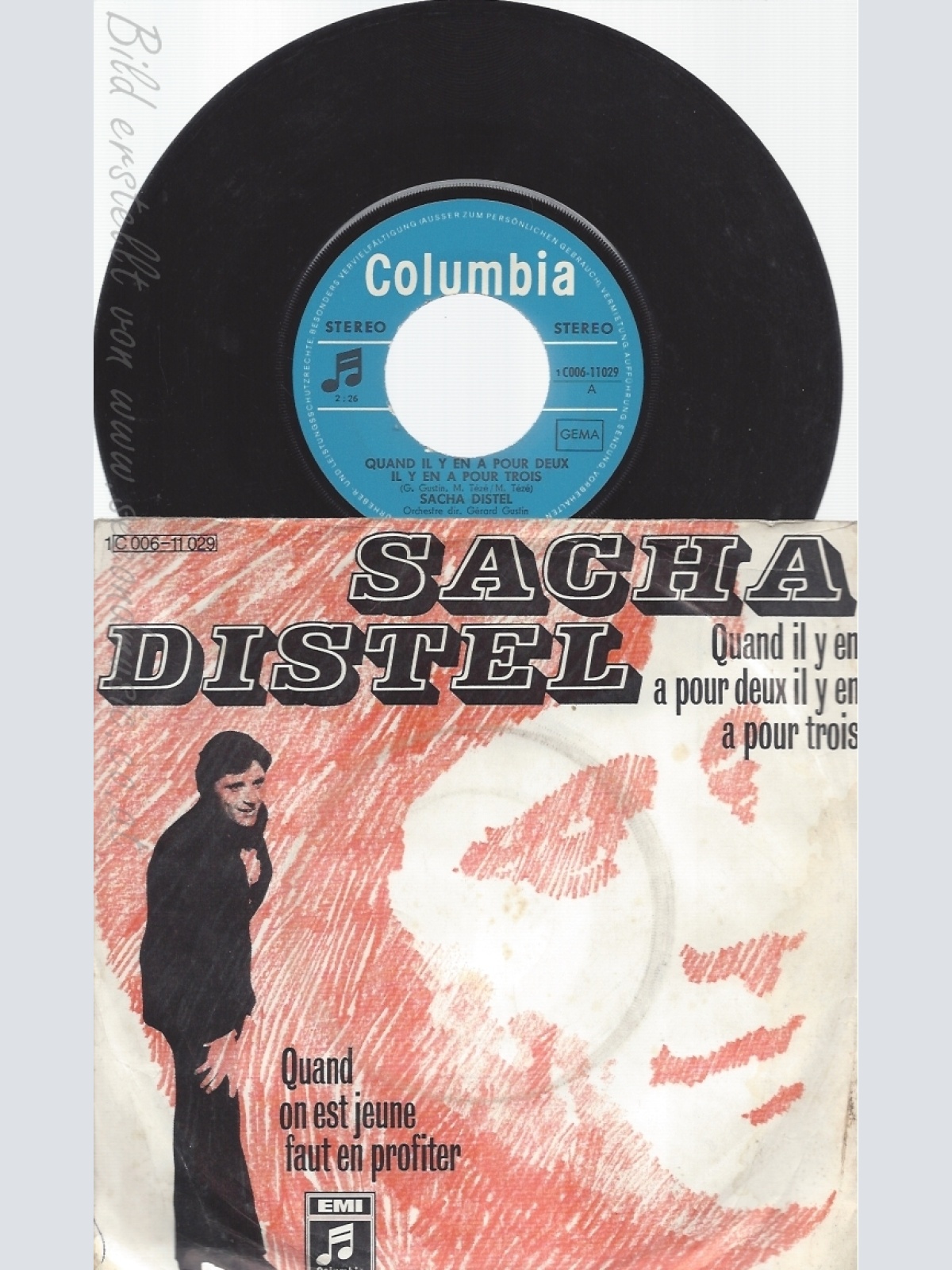 7" SACHA DISTEL-- QUAND IL YEN