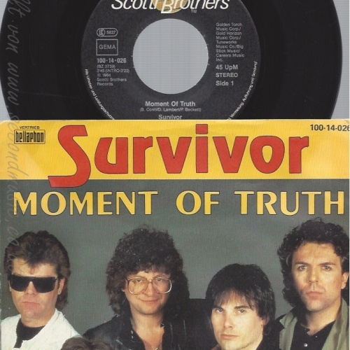7" SURVIVOR-- MOMENT OF TRUTH